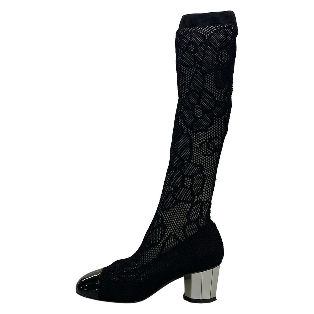 Chanel Black Chemical Fiber Patent #321866C11B